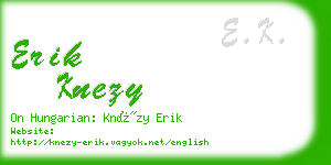 erik knezy business card